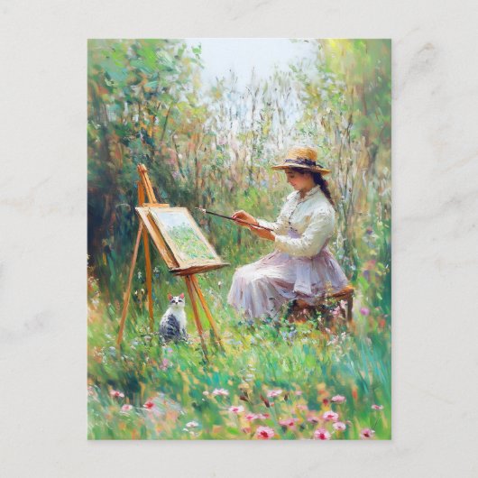 Beeindruckende Ölmalerei neben der Außenhaut Postkarte (Vorderseite)