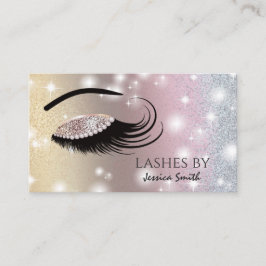 Beeindruckende Rose Gold Diamantglanz-Make-up-Auge Visitenkarte