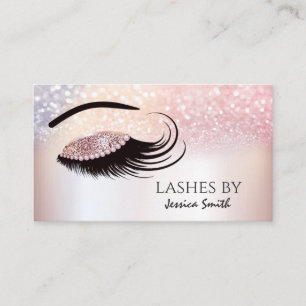 Beeindruckende Rose Gold Diamantglanz-Make-up-Auge Visitenkarte
