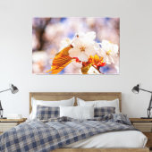 Beeindruckende Sakura-Blume an einem sonnigen Früh Leinwanddruck (Insitu (Schlafzimmer))