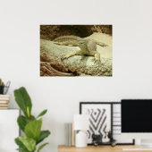 Beeindruckende Sand-Goanna Poster (Heimbüro)