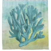 Beeindruckende schöne blaue Koralle an der Küste Duschvorhang (Vorderseite)