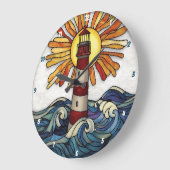 Beeindruckende Sonnenstrahlen im Leuchtturm Große Wanduhr (Winkel)