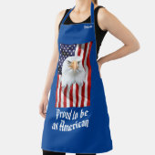 Beeindruckender Adler, die amerikanische Flagge, P Schürze (InSitu)