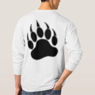 Beeindruckender Bärenprankenaufdruck auf dem Rücke T-Shirt