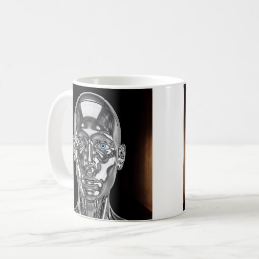 Beeindruckender Chromandroid Kaffeetasse (Vorderseite Links)