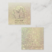 Beeindruckender, eleganter Girl-Gesichtsschmetterl Quadratische Visitenkarte (Vorne/Hinten)