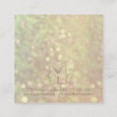 Beeindruckender, eleganter Girl-Gesichtsschmetterl Quadratische Visitenkarte (Rückseite)