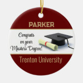 Beeindruckender Master-Abschluss! Abschluss Keramik Ornament (Vorne)