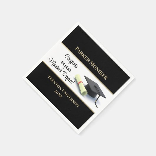 Beeindruckender Master-Abschluss! Abschluss Serviette (Ecke)