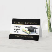 Beeindruckender Ph D! Benutzerdefinierte Abschluss Karte (Vorderseite)