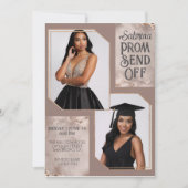 Beeindruckender Prom Absenden von Abschluss zwei F Einladung (Vorderseite)