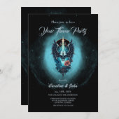 beeindruckender, realistischer Schädel, Einladung (Vorne/Hinten)