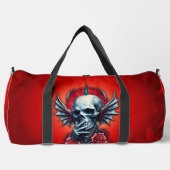 Beeindruckender, realistischer Schädel mit Flügeln Duffle Bag (Vorderseite)
