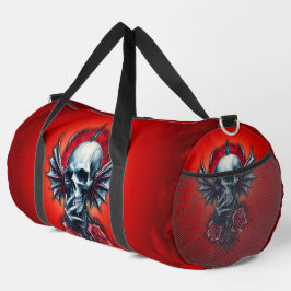 Beeindruckender, realistischer Schädel mit Flügeln Duffle Bag