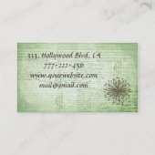 Beeindruckender romantischer Vintager Drehleuchter Visitenkarte (Rückseite)