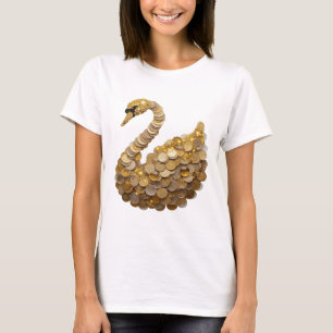 Beeindruckender Silber-GOLDENER SCHWAN-Quote-Desig T-Shirt