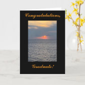 Beeindruckender Sonnenuntergang, Gratulation Gradu Karte (Gelbe Blume)