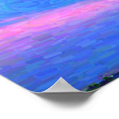 Beeindruckender Sonnenuntergang vom Sea Poster (Ecke)