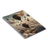 Beeindruckender Stil Hot-Air-Ballons in Sky Notizblock (Rechte Seite)