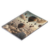 Beeindruckender Stil Hot-Air-Ballons in Sky Notizblock (Linke Seite)