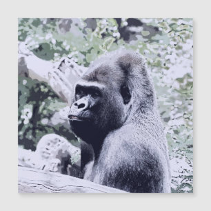 beeindruckender Tiergorilla Magnetkarte