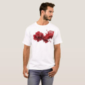 Beeindruckendes ABSTRACTES BLUMEN-Design T-Shirt (Vorne ganz)
