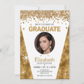 Beeindruckendes funkelndes 18. Geburtstagsstudium Einladung (Vorderseite)