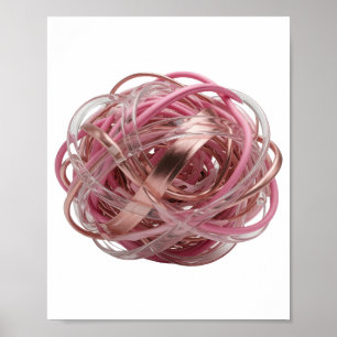 Beeindruckendes Silber ABSTRACTE KUNST Grafikdesig Poster