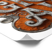 Beeindruckendes Silber MAGISCHES Textdesign Poster (Ecke)
