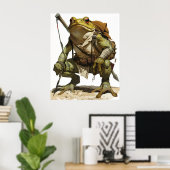 Beeindruckendes Strong Wide Frog Gaucho Poster (Heimbüro)