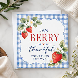 Beeindruckt von Erdbeeren Kunden-Dankeschön für Er Mitteilungskarte