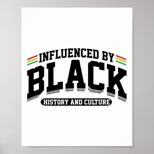 Beeinflusst durch schwarze Geschichte und Kultur A Poster (Vorne)