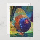 Beeinonist chicken art postkarte (Vorne/Hinten)