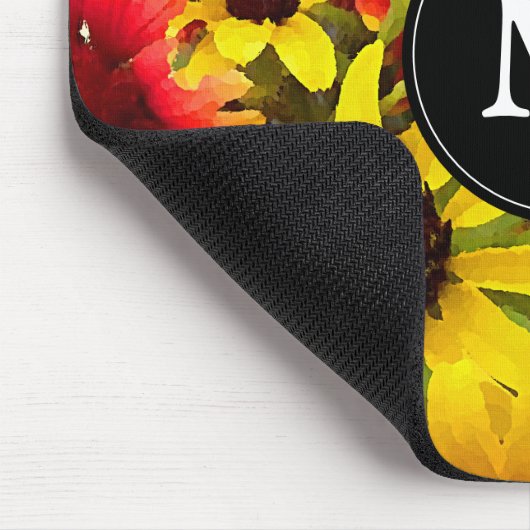 Beeinonist Wildflowers with Monogram Mousepad (Ecke)
