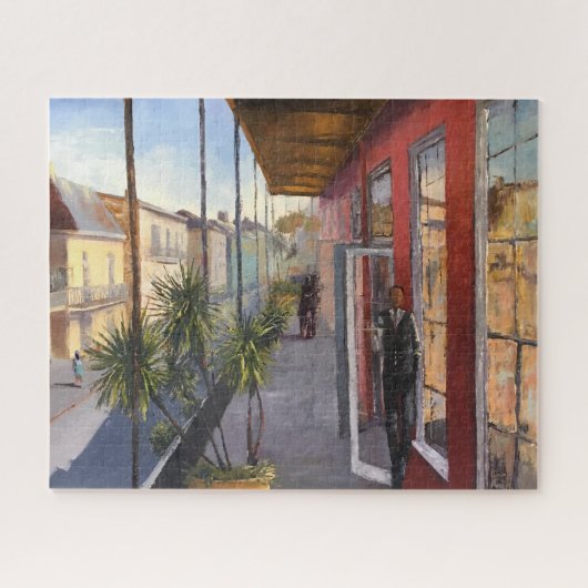 Beeinonistic New Orleans Balcony Scene Painting Puzzle (Horizontal)