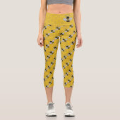 Beek Swarm von Bienen Capri Leggings (Vorderseite)