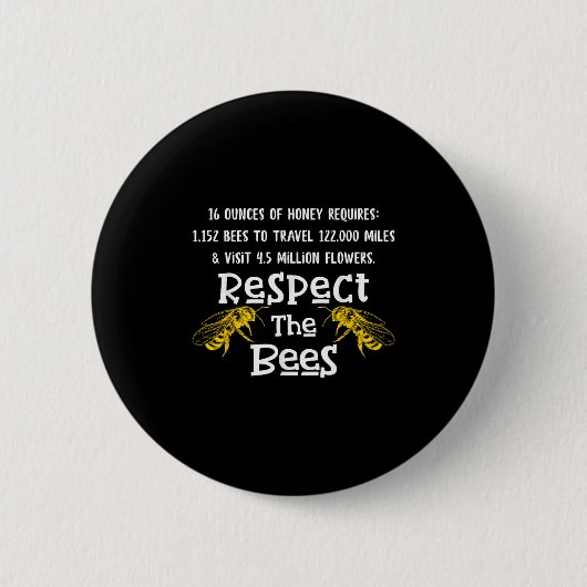 Beekeeng liefert Honey Bee Hive Humble Keeper Button (Vorderseite)