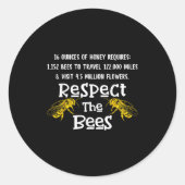 Beekeeng liefert Honey Bee Hive Humble Keeper Runder Aufkleber (Vorderseite)