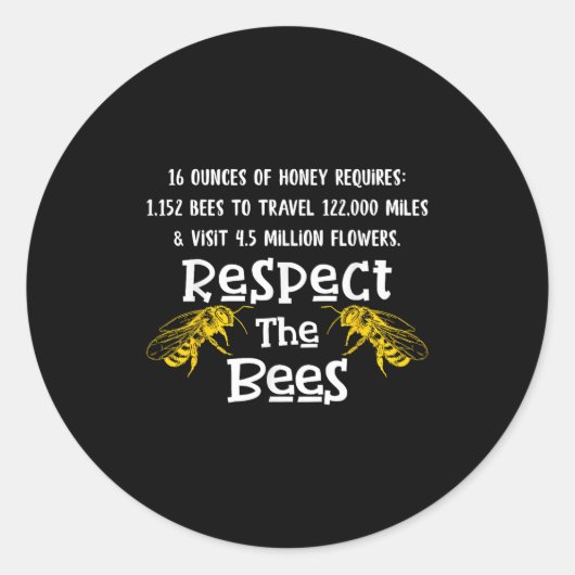 Beekeeng liefert Honey Bee Hive Humble Keeper Runder Aufkleber (Vorderseite)