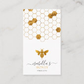 Beekeeper Apiary Honey Bee Faux Gold Foi Visitenkarte (Vorderseite)