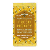 Beekeeper Apiary Honey Jar Labels Honeycomb Bees (Vorne)