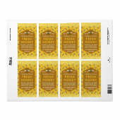 Beekeeper Apiary Honey Jar Labels Honeycomb Bees (Vorne)