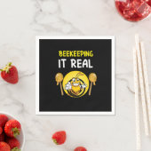 Beekeeper Art BeeKeeping It Real Serviette (Beispiel)