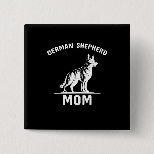 Beekeeper Art German Shepherd Mommy Button (Vorderseite)
