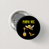 Beekeeper Art Mama Bee Button (Vorne & Hinten)