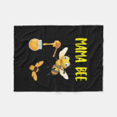 Beekeeper Art Mama Bee Fleecedecke (Vorderseite (Horizontal))