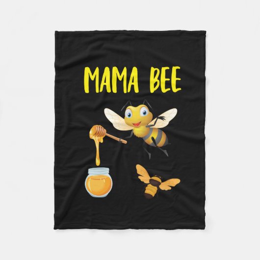 Beekeeper Art Mama Bee Fleecedecke (Vorderseite)