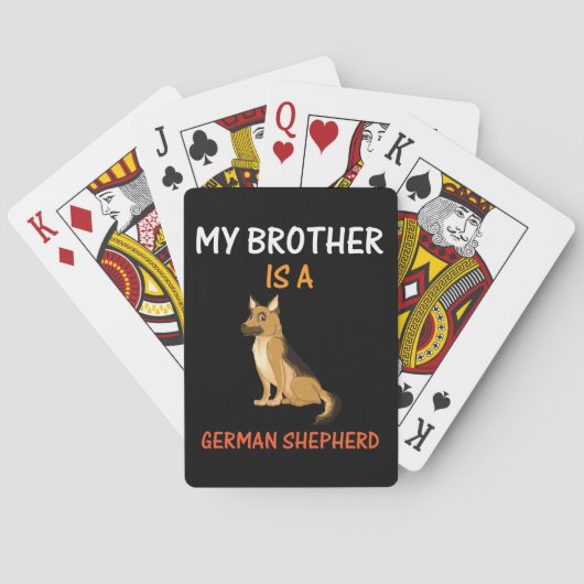 Beekeeper Art My Brother Is A German Shepherd Spielkarten (Rückseite)
