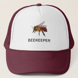BEEKEEPER BEE LOGO. PERSÖNLICH MIT NAME/APIER TRUCKERKAPPE